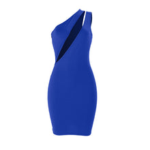 Load image into Gallery viewer, Sexy One Shoulder Black Bodycon Mini Dress Women Clothes Sleeveless Hollow Out Elegant Night Club Bandage Party Dresses Female