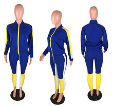 Load image into Gallery viewer, Autumn 2 Piece Set Women Tracksuit Sportswear Zipper Sweatshirt Jacket and Drawstring Sweat Pants Set Ladies Workout Sweat Suits