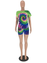 Load image into Gallery viewer, Print Women Short Two Piece Set Top and Shorts Set Summer Tracksuit Streetwear Sweat Suit Women Set Casual 2 Pieces Outfit