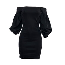 Load image into Gallery viewer, Elegant White Off The Shoulder Bodycon Dress Lantern Long Sleeve Short Dress Sexy Night Club Evening Party Dresses