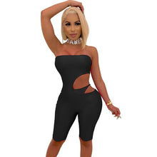 Load image into Gallery viewer, Sexy Cut-Out Strapless Tube Jumpsuit Shorts Playsuits Women Sleeveless Casual Fitness Summer Bodycon Romper Club Party Bodysuits