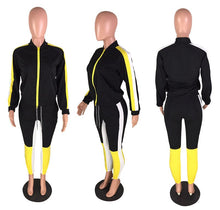 Load image into Gallery viewer, Autumn 2 Piece Set Women Tracksuit Sportswear Zipper Sweatshirt Jacket and Drawstring Sweat Pants Set Ladies Workout Sweat Suits