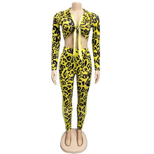 Load image into Gallery viewer, Hooded Tracksuit Women Spring Leisure Suit Long Sleeve Snake Print Jacket Top Coat and Pant Two Piece Sets Women Sweat Suits