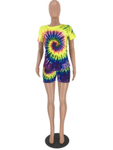 Load image into Gallery viewer, Print Women Short Two Piece Set Top and Shorts Set Summer Tracksuit Streetwear Sweat Suit Women Set Casual 2 Pieces Outfit