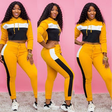 Load image into Gallery viewer, Hooded Tracksuit Women Two Piece Set Top and Pants Streetwear Jogger Set Women Sport Suit Casual 2 Piece Matching Women Sets