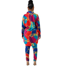 Load image into Gallery viewer, Sexy 2 Piece Set Women Tracksuit Print Long Sleeve Top and Pants Set Leisure Suit Autumn Two Piece Casual Women Set Clothes