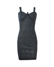 Load image into Gallery viewer, Sparkly Rhinestone Sexy Night Club Party Dress Women Spaghetti Strap Backless Bodycon Mini Dress Elegant Festival Glitter Dress