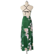 Load image into Gallery viewer, Sexy Bohemian Floral Print Summer Maxi Dress Women V-neck Backless Ankle-length Beach Long Dress Elegant Party Dresses Vestidos