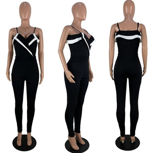 Women Off Shoulder Bodycon Jumpsuit Romper Black Deep V Neck Sexy Jumpsuit Elegant Party Club Summer Rompers Womens Jumpsuit