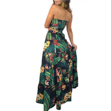 Load image into Gallery viewer, Sexy Strapless Sleeveless Beach Wear Two Piece Summer Dresses for Women Floral Print Boho Bow Long Maxi Dresses Ball Gown