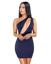 Load image into Gallery viewer, Sexy One Shoulder Black Bodycon Mini Dress Women Clothes Sleeveless Hollow Out Elegant Night Club Bandage Party Dresses Female