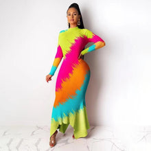 Load image into Gallery viewer, Colorful Sexy Elegant Long Party Dress Women Winter Turtleneck Evening Maxi Dress Long Sleeve Bodycon Festival Christmas Dress